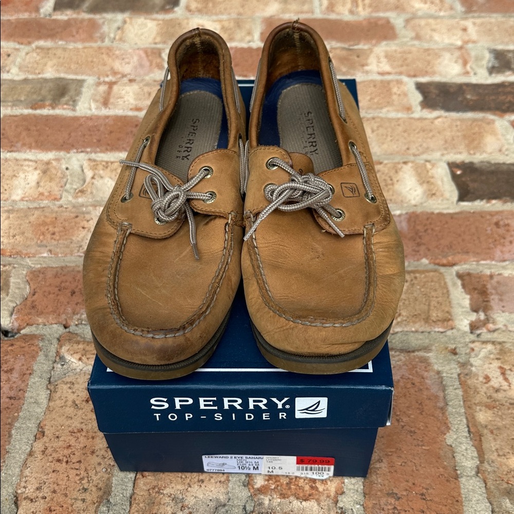 Sperry Tan Leather Boat Shoes
